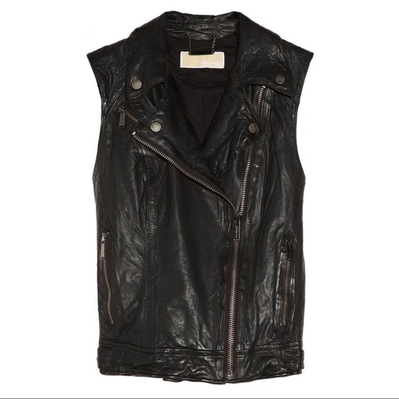 Michael KORS leather Moto Best Gunmetal details - Picture 2 of 8